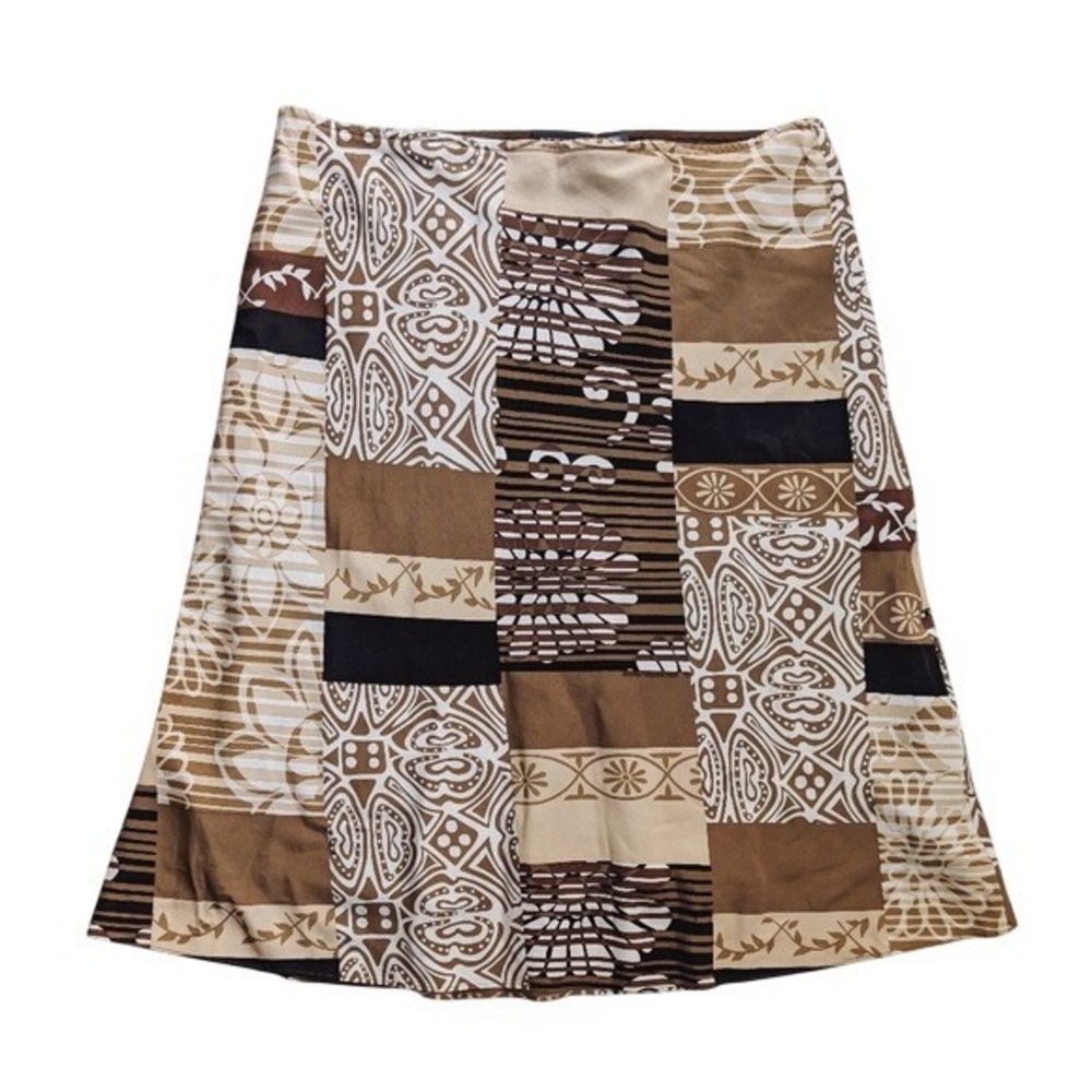 Vintage Y2K Whimsigoth Earthy Practical Magic Aesthetic Floral Silk Midi Skirt